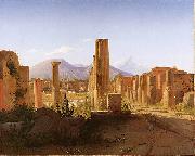 Christen Kobke The Forum, Pompeii, with Vesuvius in the Distance oil painting artist